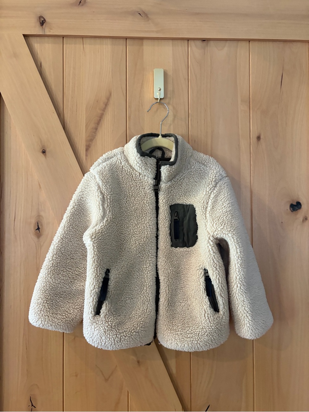 Zara Fleece Sherpa Zip Jacket Unisex Kids Size 6